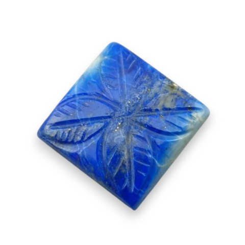 Lapis lazuli kaboszon carving 21x21 mm nr 37 Lapis lazuli kaboszon carving 21x21 mm nr 37