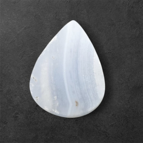 Agat blue lace kaboszon carving 20x15 mm nr 78