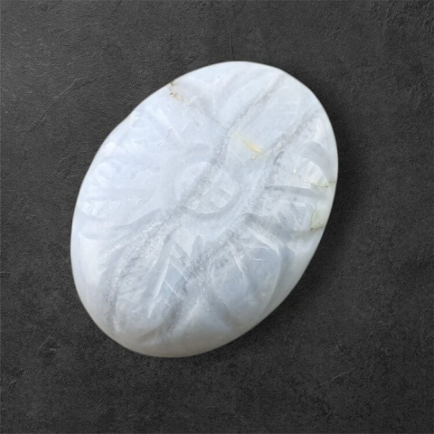 Agat blue lace kaboszon carving 23x17 mm nr 55 Agat blue lace kaboszon carving 23x17 mm nr 55