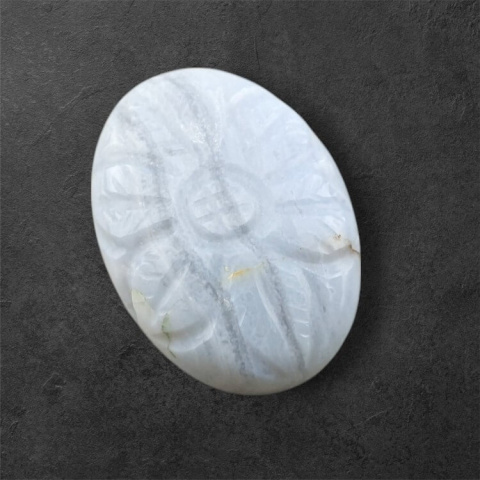 Agat blue lace kaboszon carving 23x17 mm nr 55 Agat blue lace kaboszon carving 23x17 mm nr 55
