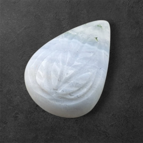 Agat blue lace kaboszon carved 24x16 mm nr 56 Agat blue lace kaboszon carved 24x16 mm nr 56