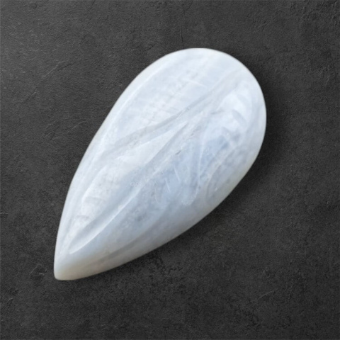 Agat blue lace kaboszon carving 25x13 mm nr 65 Agat blue lace kaboszon carving 25x13 mm nr 65