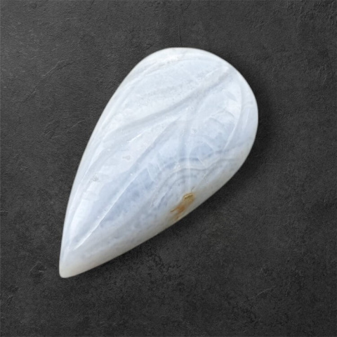 Agat blue lace kaboszon carving 26x14 mm nr 63 Agat blue lace kaboszon carving 26x14 mm nr 63