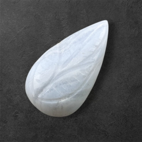 Agat blue lace kaboszon carving 26x14 mm nr 63 Agat blue lace kaboszon carving 26x14 mm nr 63