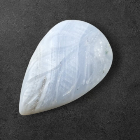 Agat blue lace kaboszon carving 27x17 mm nr 50 Agat blue lace kaboszon carving 27x17 mm nr 50