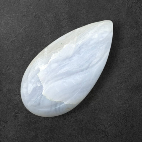 Agat blue lace kaboszon carved 28x14 mm nr 72 Agat blue lace kaboszon carved 28x14 mm nr 72