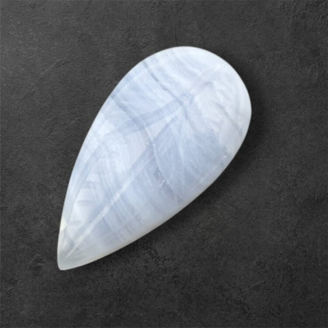 Agat blue lace kaboszon carved 28x15 mm nr 71 Agat blue lace kaboszon carved 28x15 mm nr 71
