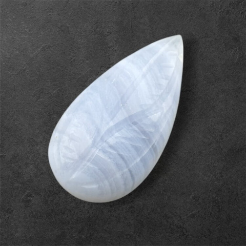 Agat blue lace kaboszon carved 28x15 mm nr 71 Agat blue lace kaboszon carved 28x15 mm nr 71