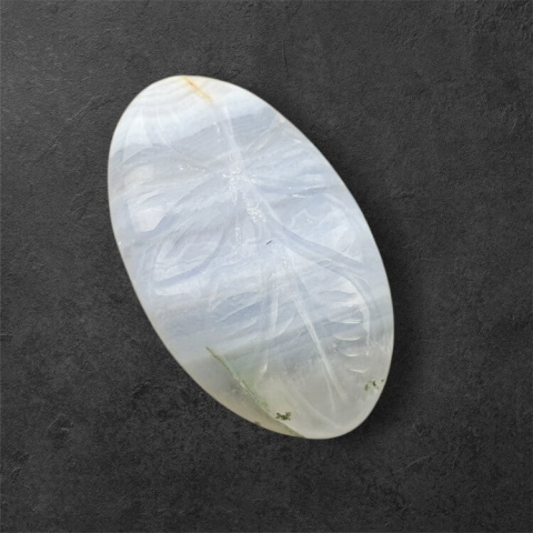 Agat blue lace kaboszon carved 28x17 mm nr 34 Agat blue lace kaboszon carved 28x17 mm nr 34