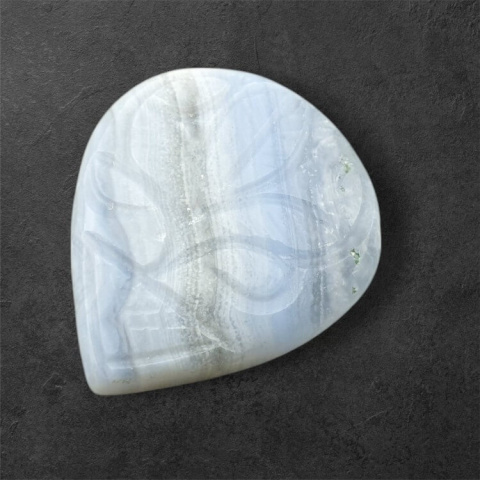 Agat blue lace kaboszon carved 29x26 mm nr 52 Agat blue lace kaboszon carved 29x26 mm nr 52