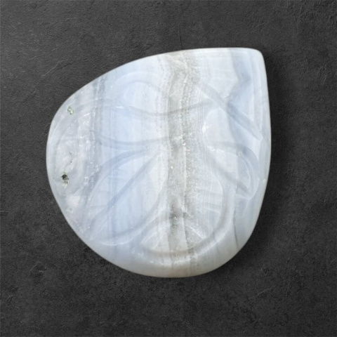 Agat blue lace kaboszon carved 29x26 mm nr 52 Agat blue lace kaboszon carved 29x26 mm nr 52