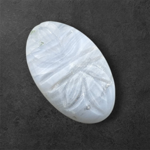Agat blue lace kaboszon carving 30x18 mm nr 19 Agat blue lace kaboszon carving 30x18 mm nr 19