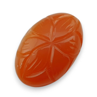 Karneol kaboszon carving 23x15 mm nr 56