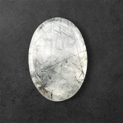 Kwarc z turmalinem kaboszon carving 26x18 mm nr 26 Kwarc z turmalinem kaboszon carving 26x18 mm nr 26