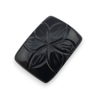 Onyks kaboszon carving 21x15 mm nr 77