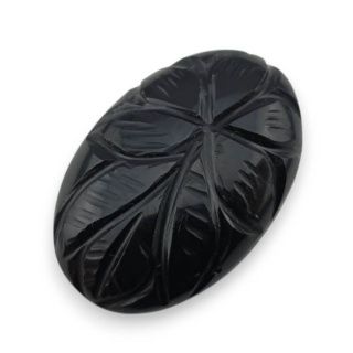 Onyks kaboszon carving 26x17 mm nr 102