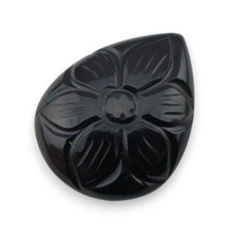 Onyks kaboszon carving 26x20 mm nr 105