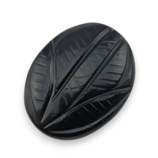 Onyks kaboszon carving 26x21 mm nr 15