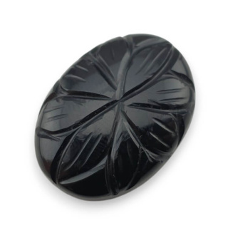Onyks kaboszon carving 27x20 mm nr 98