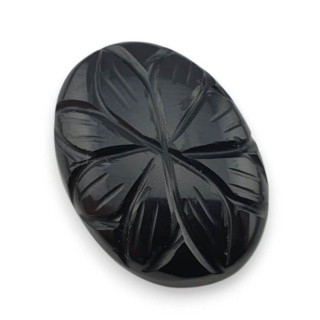 Onyks kaboszon carving 27x20 mm nr 98