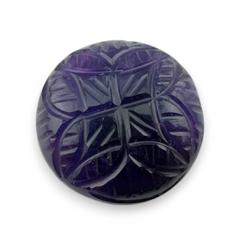 Ametyst kaboszon carved fi 22 mm nr 5 Ametyst kaboszon carved fi 22 mm nr 5