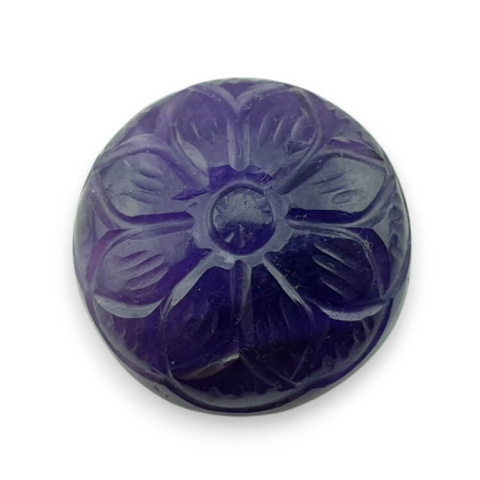 Ametyst kaboszon carving fi 26 mm nr 25 Ametyst kaboszon carving fi 26 mm nr 25