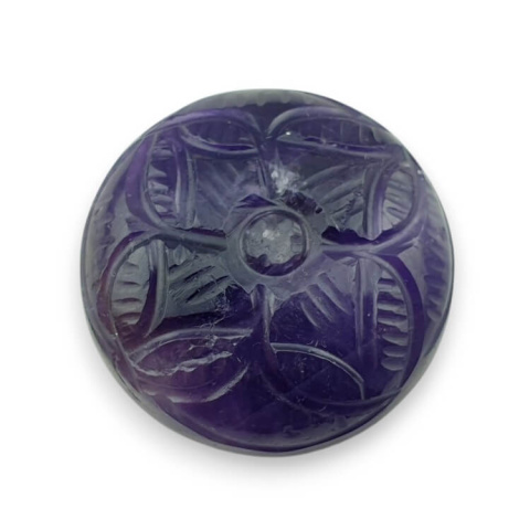 Ametyst kaboszon carved fi 27 mm nr 7 Ametyst kaboszon carved fi 27 mm nr 7
