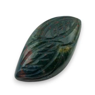 Heliotrop kaboszon carving 27x14 mm nr 29