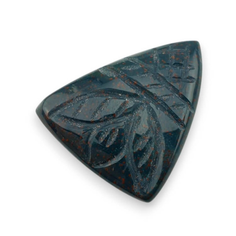 Heliotrop kaboszon carving 27x23 mm nr 9 Heliotrop kaboszon carving 27x23 mm nr 9