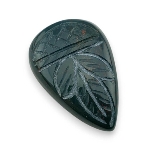 Heliotrop kaboszon carving 33x22 mm nr 4 Heliotrop kaboszon carving 33x22 mm nr 4