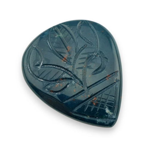 Heliotrop kaboszon carved 36x31 mm nr 18 Heliotrop kaboszon carved 36x31 mm nr 18