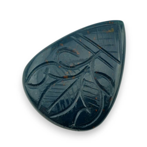 Heliotrop kaboszon carving 38x28 mm nr 7 Heliotrop kaboszon carving 38x28 mm nr 7