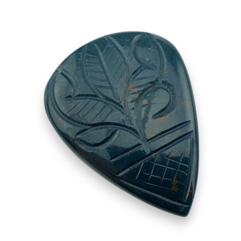Heliotrop kaboszon carving 38x28 mm nr 7 Heliotrop kaboszon carving 38x28 mm nr 7