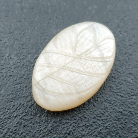 Kamień księżycowy biały kaboszon carving 24x16 mm nr 244 Kamień księżycowy biały kaboszon carving 24x16 mm nr 244