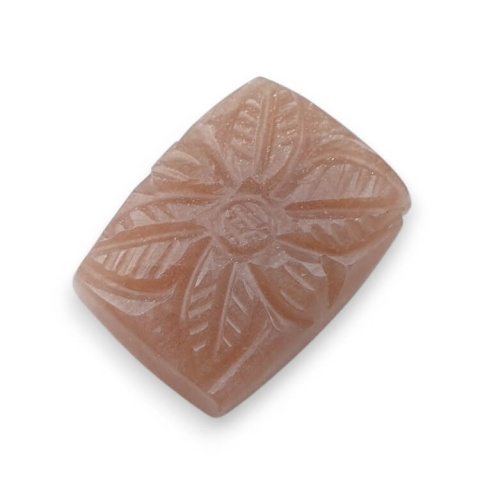 Kamień księżycowy brzoskwiniowy kaboszon carving 20x15 mm nr 8 Kamień księżycowy brzoskwiniowy kaboszon carving 20x15 mm nr 8