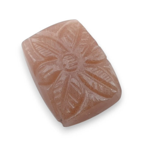 Kamień księżycowy brzoskwiniowy kaboszon carving 20x15 mm nr 8 Kamień księżycowy brzoskwiniowy kaboszon carving 20x15 mm nr 8