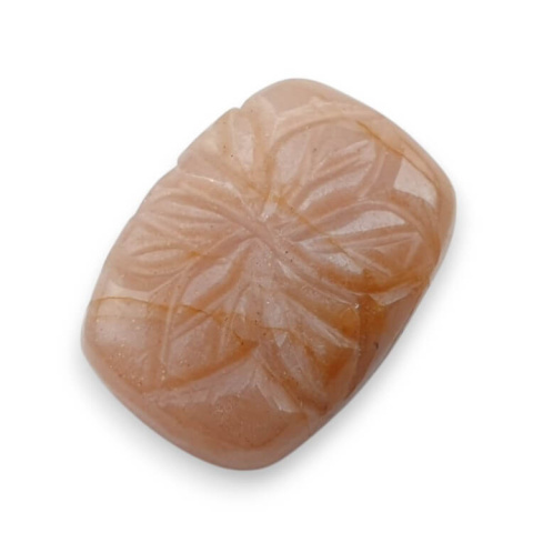 Kamień księżycowy brzoskwiniowy kaboszon carved 22x16 mm nr 27 Kamień księżycowy brzoskwiniowy kaboszon carved 22x16 mm nr 27