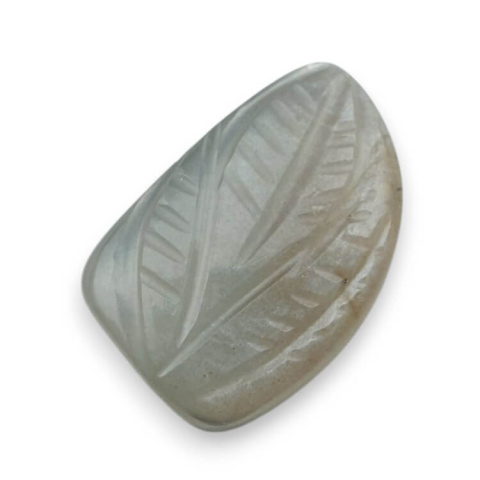 Kamień księżycowy szary kaboszon carving 19x13 mm nr 188 Kamień księżycowy szary kaboszon carving 19x13 mm nr 188