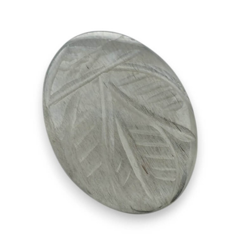 Kamień księżycowy szary kaboszon carving 21x15 mm nr 189 Kamień księżycowy szary kaboszon carving 21x15 mm nr 189