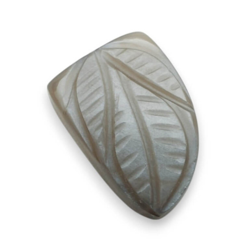Kamień księżycowy szary kaboszon carving 22x16 mm nr 148 Kamień księżycowy szary kaboszon carving 22x16 mm nr 148