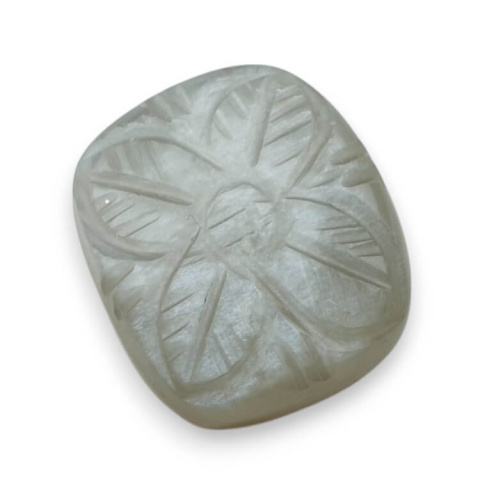 Kamień księżycowy szary kaboszon carving 23x20 mm nr 174 Kamień księżycowy szary kaboszon carving 23x20 mm nr 174