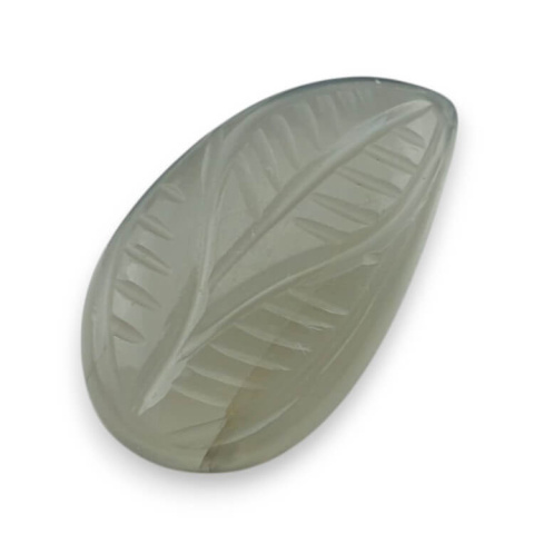Kamień księżycowy szary kaboszon carving 24x14 mm nr 178 Kamień księżycowy szary kaboszon carving 24x14 mm nr 178