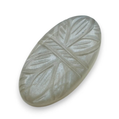 Kamień księżycowy szary kaboszon carving 28x15 mm nr 162 Kamień księżycowy szary kaboszon carving 28x15 mm nr 162