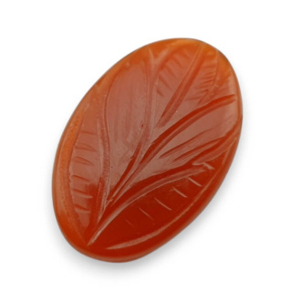 Karneol kaboszon carving 29x19 mm nr 80