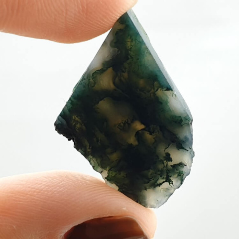 Agat mszysty cięty surowy 23x20 mm nr 54 Agat mszysty cięty surowy 23x20 mm nr 54