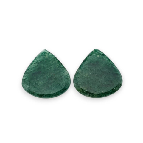 Awenturyn zielony para kaboszonów z dziurką 20x19 mm nr P621 Awenturyn zielony para kaboszonów z dziurką 20x19 mm nr P621