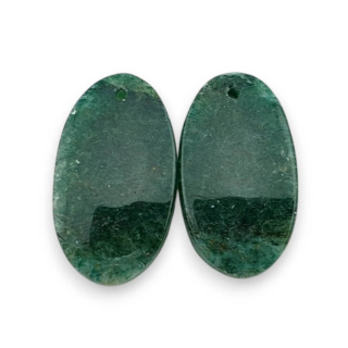 Awenturyn zielony para kaboszonów z dziurką 23x13 mm nr P617