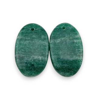 Awenturyn zielony para kaboszonów z dziurką 23x14 mm nr P615