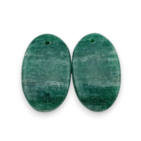 Awenturyn zielony para kaboszonów z dziurką 23x14 mm nr P615 Awenturyn zielony para kaboszonów z dziurką 23x14 mm nr P615
