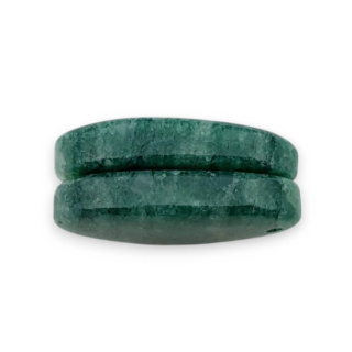 Awenturyn zielony para kaboszonów z dziurką 23x14 mm nr P615